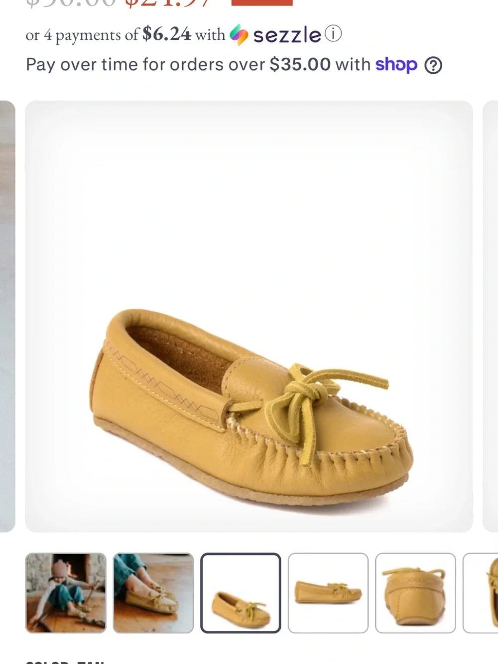 Manitobah Toddler size 7 Leather Moccasins